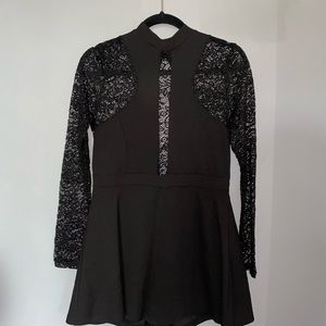 She + Sky Black Romper size Large-fits medium